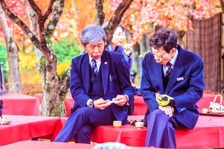 Kyoto, Japan - November 26, 2013: Autumn Colors in Eikando Temple, Kyoto, Kansai, Japanのeditorial素材
