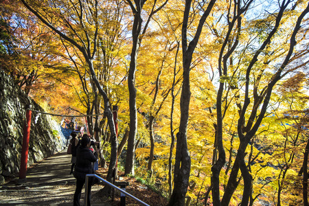 Kyoto, Japan - Nov 27, 2013: Tanzan Shrine also known as the Danzan Shrine, the Tonomine Shrine and the Tonomine Temple is a Shinto shrine in Sakurai, Nara Prefecture, Japanのeditorial素材