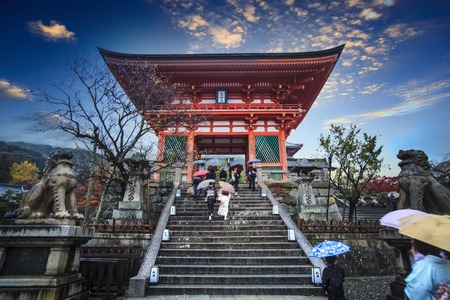 Kyoto, Japan - November 25, 2013: Kiyomizu-dera Temple Gate in Kyoto, Japanのeditorial素材