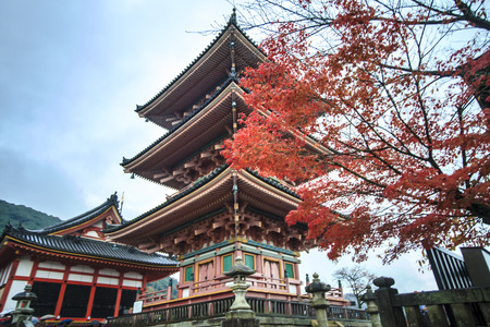 Kyoto, Japan - November 25, 2013: Kiyomizu-dera Temple Gate in Kyoto, Japanのeditorial素材