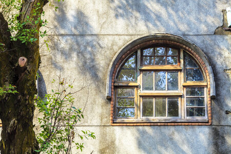 Sea view through window in sunny day for adv or others purpose useの写真素材