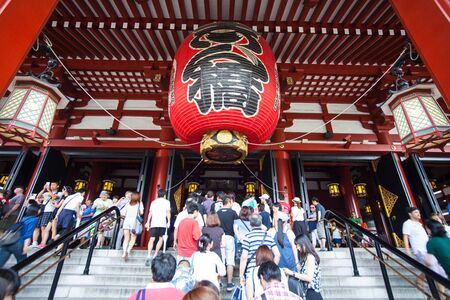 Tokyo, Japan - AUG 13 2015 : Senso-ji Temple, Asakusa, Tokyo, Japanのeditorial素材