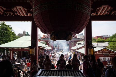 Tokyo, Japan - AUG 13 2015 : Senso-ji Temple, Asakusa, Tokyo, Japanのeditorial素材