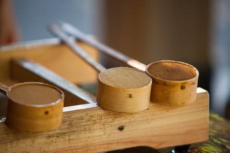 TOKYO, JAPAN - AUG 14, 2015: Meiji Shrine, located in Shibuya, Tokyo, is the Shinto shrine that is dedicated to the deified spirits of Emperor Meiji and his wifeのeditorial素材