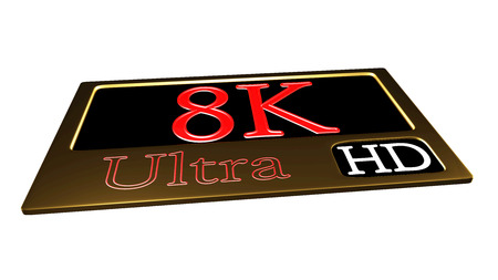 SUjper Ultra HD icon isolated on white backgroundの写真素材