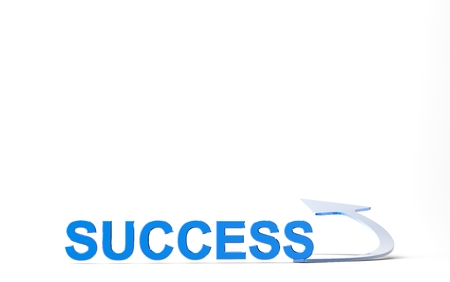 hope for successful isolated with whiteの写真素材
