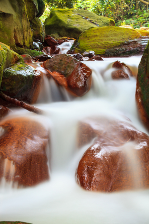 The Huangsi River bed with nice water in Taipei, Taiwanの写真素材