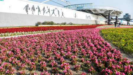 Taipei, Taiwan - March 6, 2013 :  Taipei Taiwan scenery along the bike pathのeditorial素材