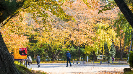 Aomori, Japan - 31 Oct, 2014 : Beautiful season at the Hirosaki Castle Park in Hirosaki, Aomori, Japanのeditorial素材