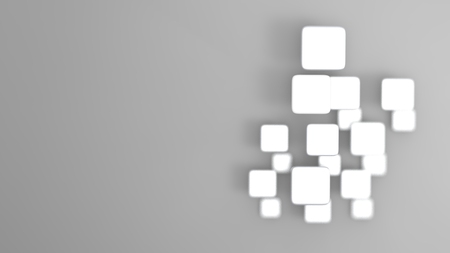 The 3d rendering abstract geometric shape from gray rhombus