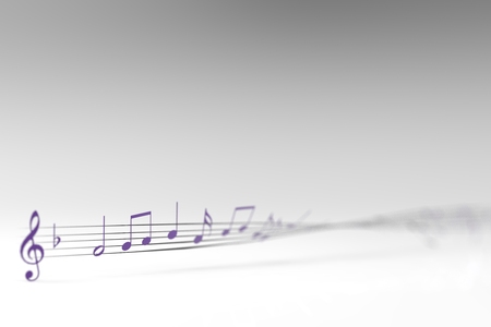 3d rendering of music symbol with nice background colorの写真素材