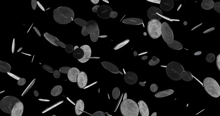 The 3D rendering of lot of used battery with nice backgroundの写真素材