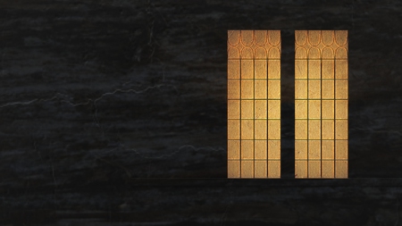 3d rendering the wall with window and the light from the window