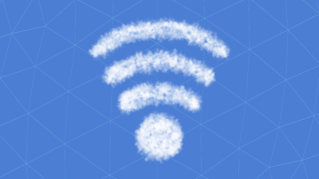 The 3D rendering of 5G communication with nice backgroundの写真素材