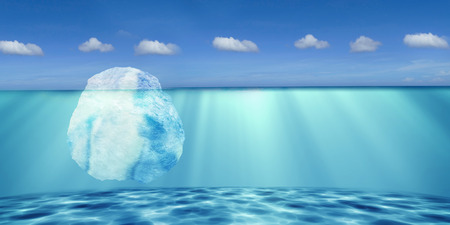 The 3d rendering of Iceberg with nice background skyの写真素材