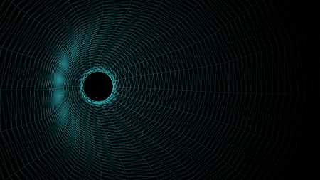 The 3d rendering of embossed mesh representing galaxy connectionsの写真素材