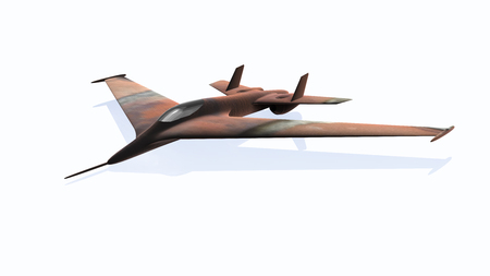 The 3d rendering of nice air force palne isolated with single color