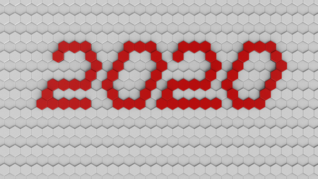 The 3D rendering of geometric hexagonal abstract background
