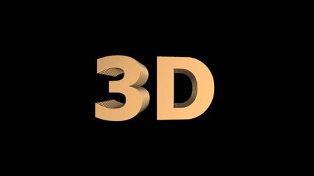 The 3d logh isolated on black background with nice reflection effect