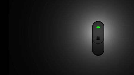 The 3d rendering of switch on icon with nice background