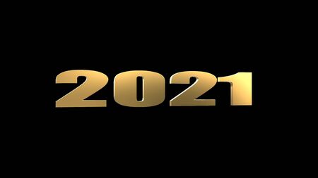 The 3d rendering of Classy 2021 Happy New Year background