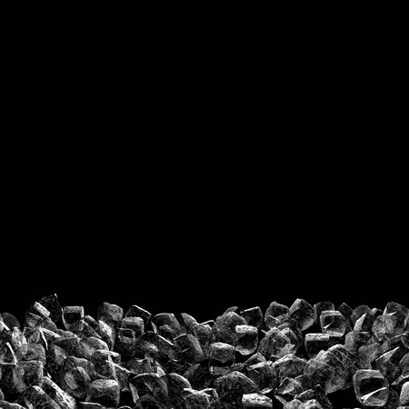 The 3d rendering of ice cube with black backgroundの写真素材