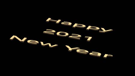 3d rendering of 2021 Happy New Yearの写真素材