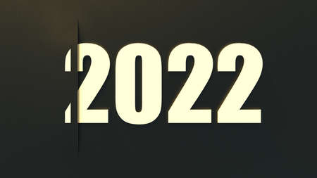 The 3d rendering of Cover of business diary for 2022with wishesの写真素材