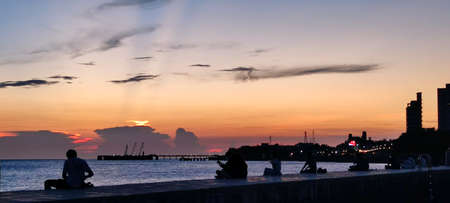 Tamsui, NEW TAIPEI CITY, TAIWAN-Sep 8, 2021-City Tamsui Bali District in Taipei, Taiwan reflecting in the Tamsui River at nice dayのeditorial素材