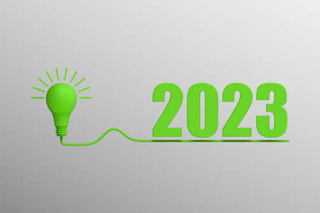 3d rendering of Start to new year 2023 plans, goals, objectivesの写真素材