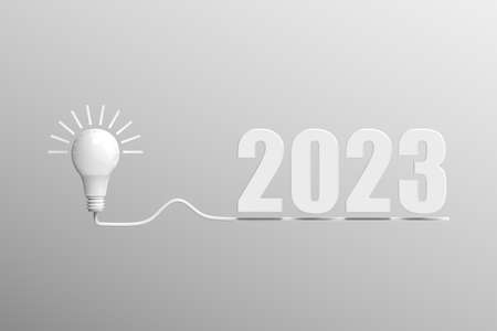 3d rendering of Start to new year 2023 plans, goals, objectives