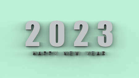 The 3d rendering of 2023 Creativity and inspiration ideas concepts with nice background