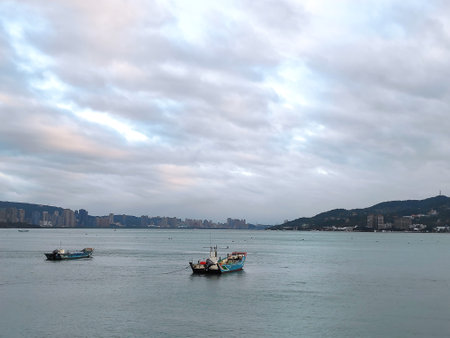 Tamsui, New Taipei City - Jan, 8 2022 : Snapshots of Tamsui Street, New Taipei City, Taiwanのeditorial素材