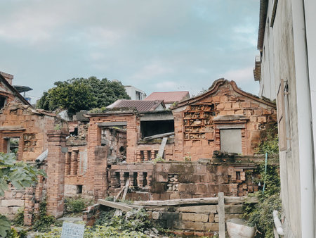 Tamsui, New Taipei City - Jan, 8 2022 : Snapshots of Tamsui Street, New Taipei City, Taiwan