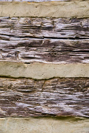 Detail texture of structure wall wood and cementの写真素材