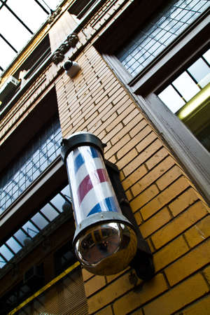 Barber shop candy stripe signの写真素材