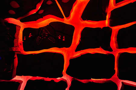 Volcanic wall art displayの写真素材