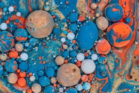 Abstract Paint Bubble Explosion Backgroundの写真素材