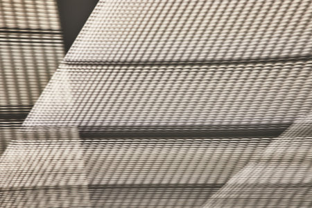 Gray scale abstract art with lines and woven fabric like materialの写真素材