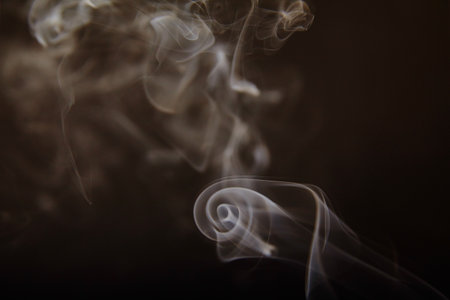 Ethereal Incense Smoke Dance in High-Speed Close-Upの写真素材