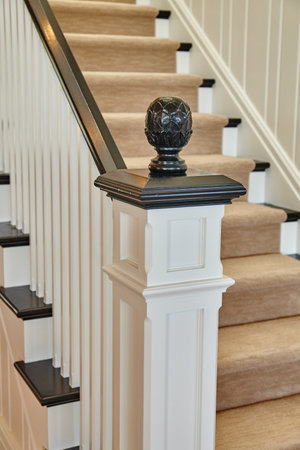 Elegant Traditional Staircase Design with Luxurious Details