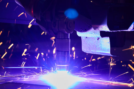 Robotic Arm Welding in Industrial Setting with Dynamic Sparks