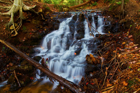 Autumn Waterfall Serenity at Alger Falls, Michigan