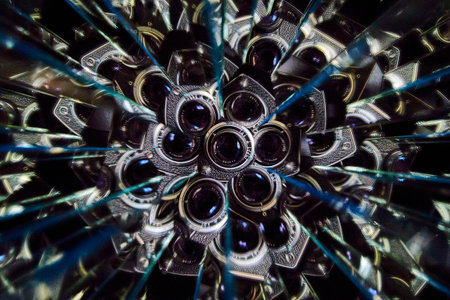 Kaleidoscopic Camera Lens Pattern - Abstract Reflection Art