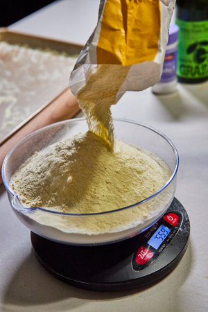 Precision Baking Measurement with Digital Scale, Homemade Pasta Prep