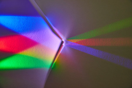 Color Spectrum Light Play on Room Corner