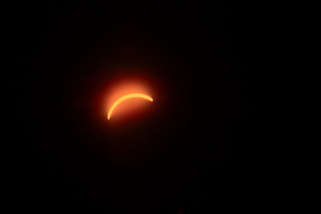 Partial Solar Eclipse Over Indiana - Celestial Crescents