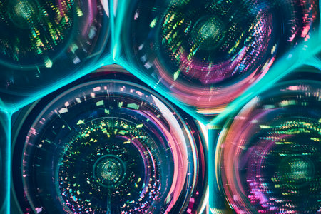 Kaleidoscopic Glass Light Patterns Abstract Macro Detail
