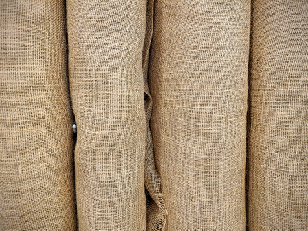 Burlap Fabric Rolls Natural Texture Eye-Level Viewの写真素材