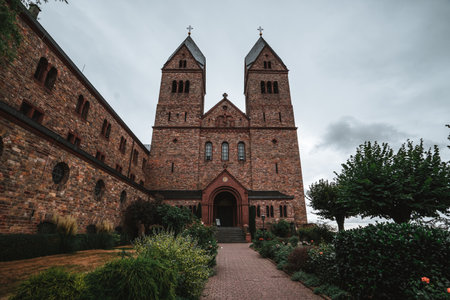 Eibingen Abbey (German: Abtei St. Hildegard) is a community of Benedictine nuns in Eibingen near RÃ¼desheim in Hesse, Germanyの写真素材